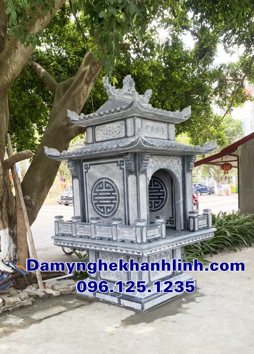 Mẫu miếu thờ thần linh ngoài trời bằng đá xanh tự nhiên