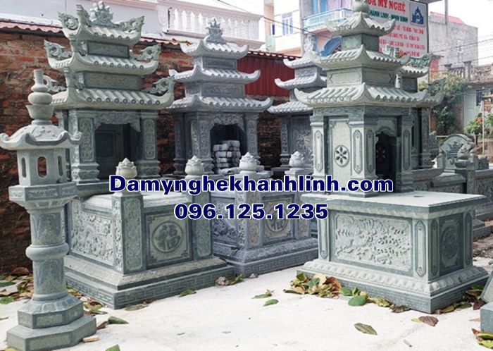 Mẫu mộ đá đẹp ba mái bề thế