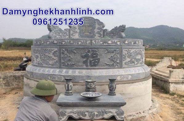 Mẫu mộ đá tròn 