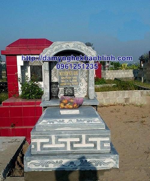Mẫu mộ tam cấp đẹp có mái vòm 1 tầng
