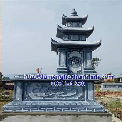 Mộ đá ba mái đẹp thiết kế đơn giản hiện đại