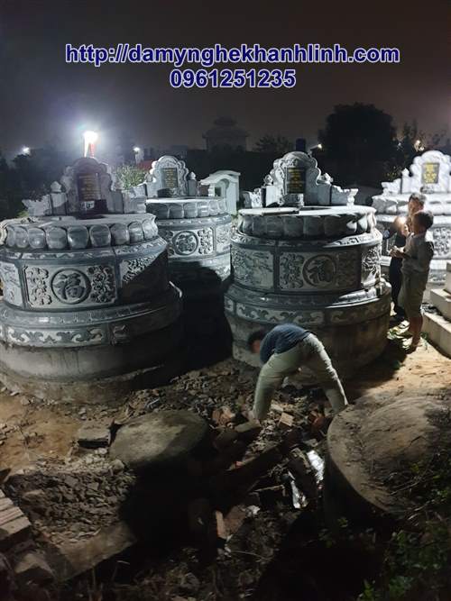 Mộ đá tròn - Đá mỹ nghệ Khánh Linh
