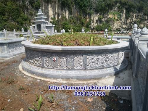 Mộ tròn đá đẹp - Kiệt tác mộ tròn đá xanh chế tác tại Ninh Bình