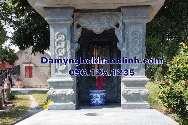Phần cung thờ mộ đá hai mái nguyên khối bán tại Phú Thọ