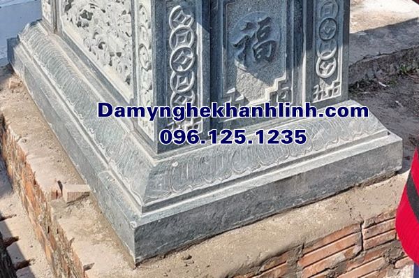 Phần đế mộ đá hai mái nguyên khối bán tại Phú Thọ