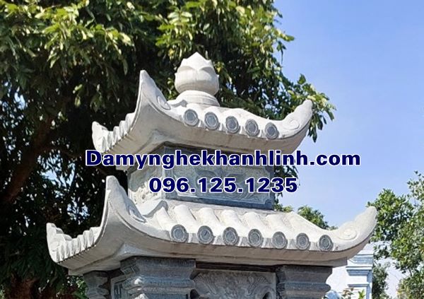 Phần mái mộ đá hai mái nguyên khối bán tại Phú Thọ