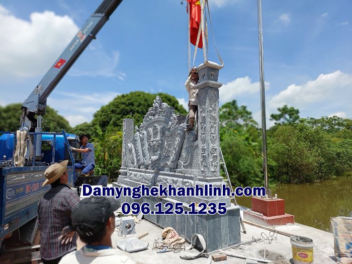 Thi công lắp đặt cuốn thư đá đình chùa tại Hà Nội