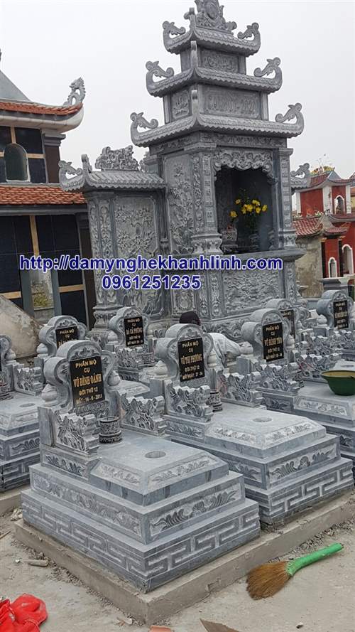 Thiết kế mộ tam cấp giá rẻ - Mẫu mộ đá tam cấp đẹp lắp trên toàn quốc