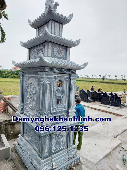 Xây lăng thờ đá đơn cho khách hàng tại Hải Dương