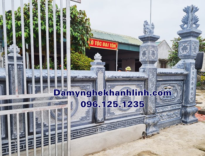 Xây mẫu hàng rào đá nhà thờ họ đẹp chuẩn phong thủy.