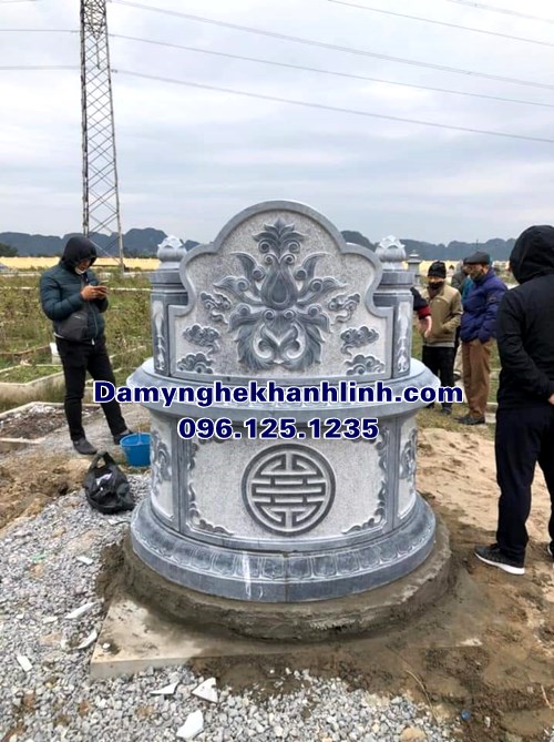 Xây mộ tròn phong thủy hoa văn tinh xao