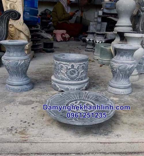 Bộ bát hương bằng đá xanh