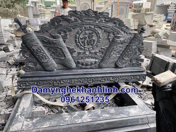 Cuốn thư đá khu lăng mộ đá gia tộc 