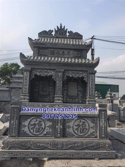 Kích thước xây mộ đôi hai mái đẹp 