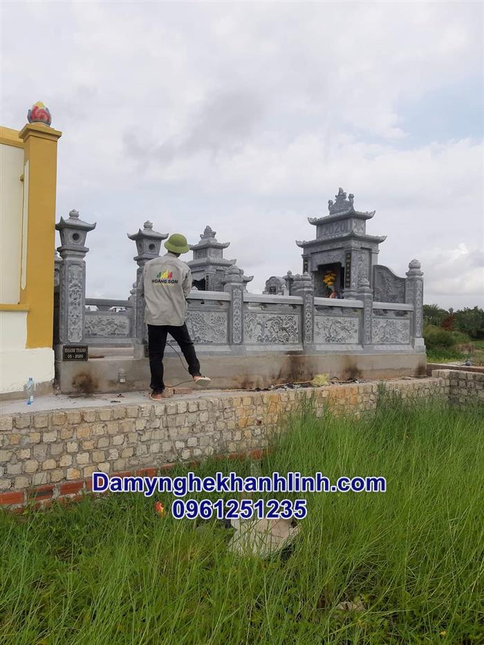 Lan can đá khu lăng mộ đẹp 