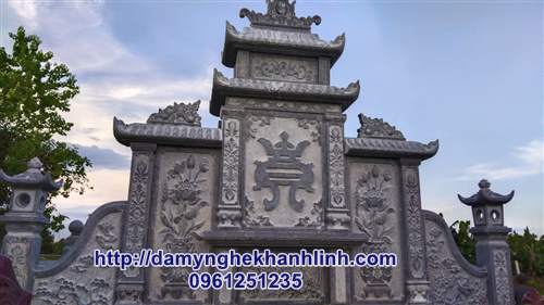 Lăng thờ đá đẹp cho khu lăng mộ đá gia đình 