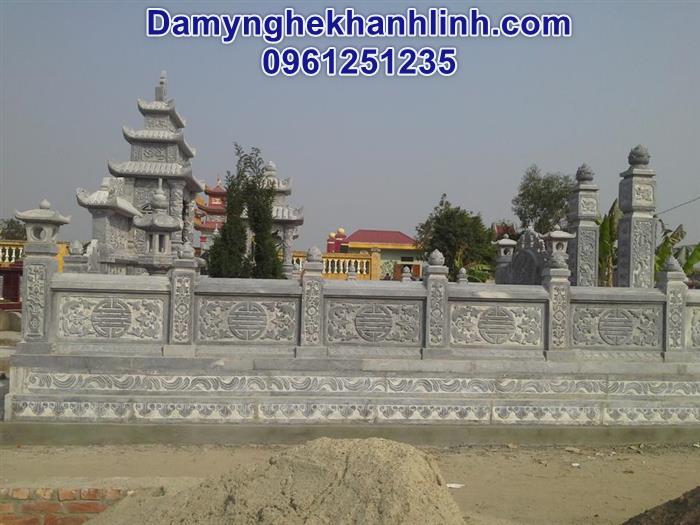 Mẫu hàng rào đá lăng mộ hình chữ thọ