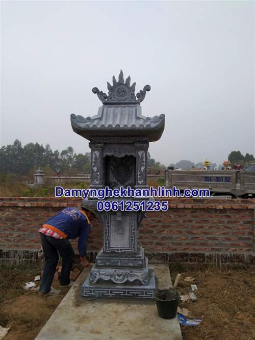 Mẫu bàn thờ thiên bằng đá cây hương đá một mái đẹp 