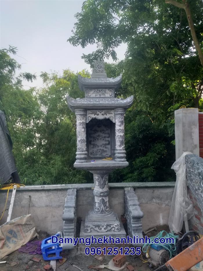 mẫu bàn thờ thiên bằng đá có mái che
