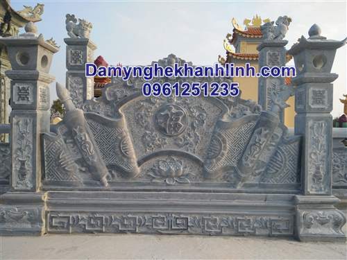 Mẫu bình phong đá lăng mộ đẹp đá mỹ nghệ Khánh Linh 
