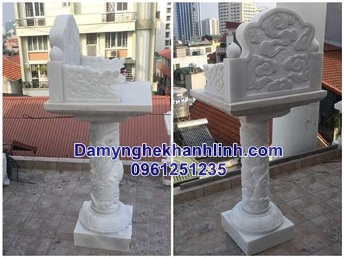 Mẫu cây hương đá trắng ngoài trời đẹp thiết kế không mái che