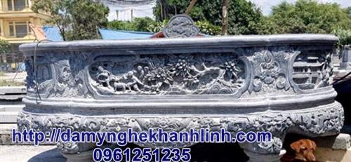 Mẫu chậu đá trồng cây cảnh thiết kế cầu kỳ hoa văn tinh tế 