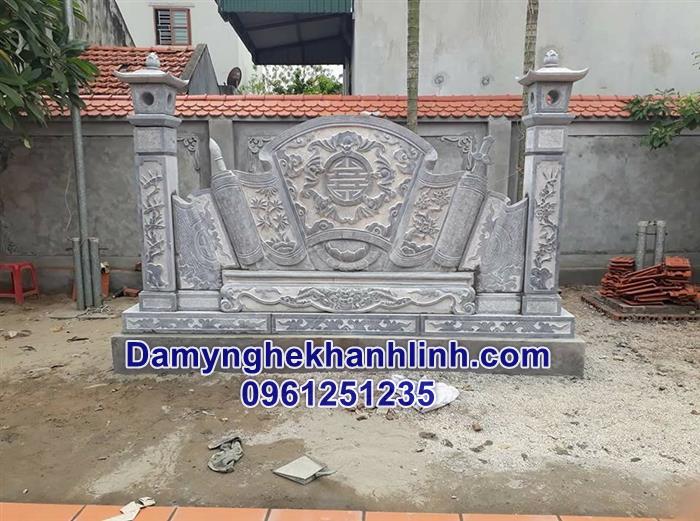 Mẫu cuốn thư đá nhà thờ họ bán tại Bắc Giang  