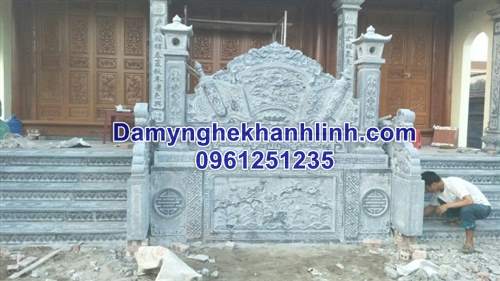 Mẫu cuốn thư đá long cuốn thủy cho đình chùa