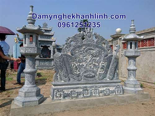 Mẫu cuốn thư đá long cuốn thủy khu lăng mộ