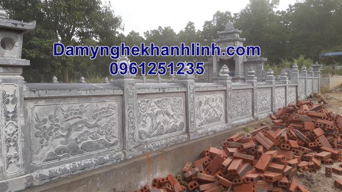 Mẫu hàng rào đá khu lăng mộ đẹp 