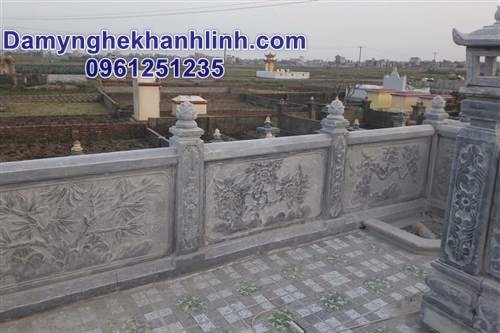 Mẫu hàng rào đá xanh khu lăng mộ đẹp 