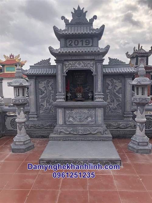 Mẫu long đình cánh chạm hạc 
