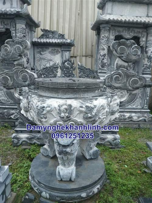 Mẫu lư hương đá tròn