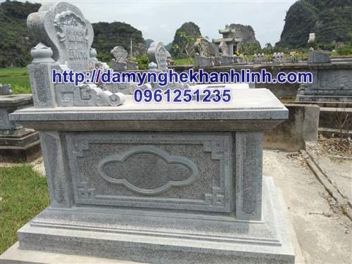 Mẫu mộ bành bằng đá hoa văn đơn giản 