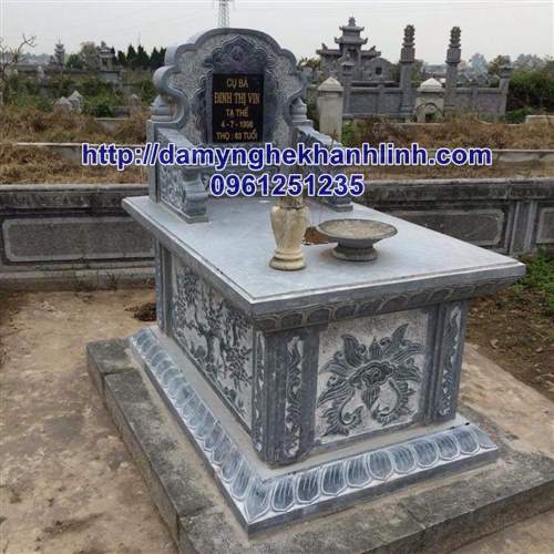 Mẫu mộ đá bành hoa văn tứ quý 