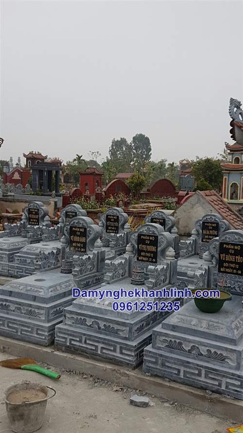 Mẫu mộ đá tam cấp đẹp 