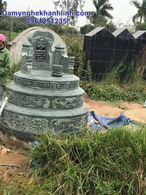 Mẫu mộ đá tròn đẹp 