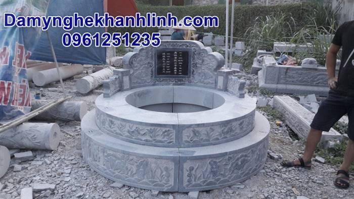 Mẫu mộ đá tròn đẹp 