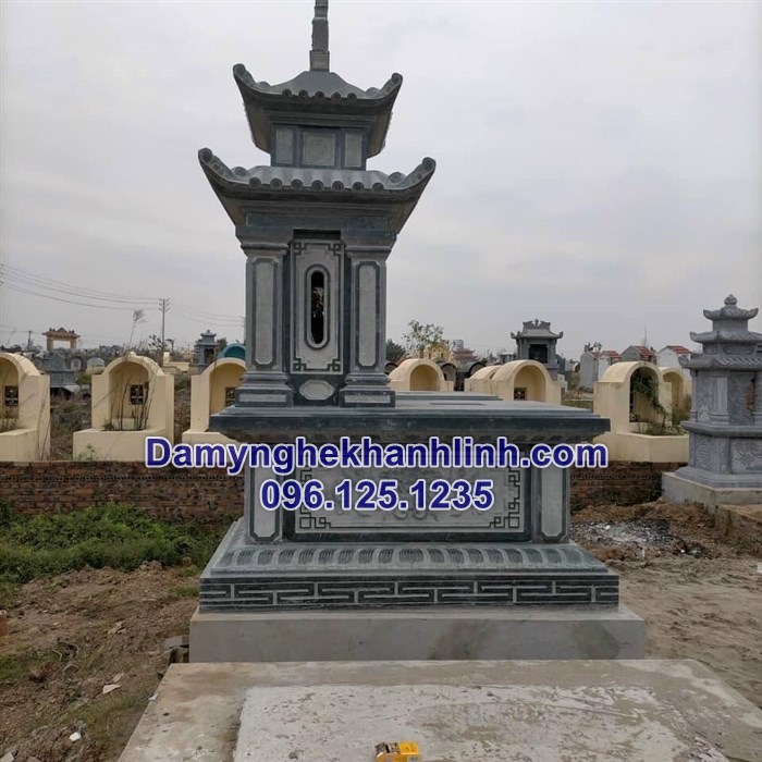 Mẫu mộ hai mái thiết kế đơn giản đẹp