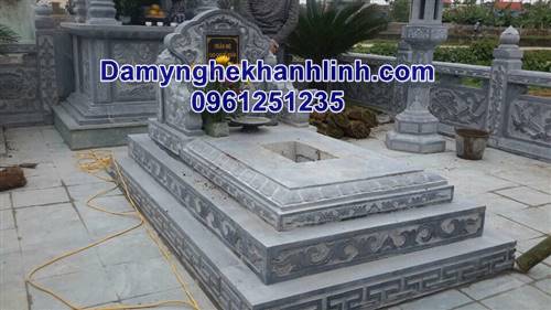 Mẫu mộ tam cấp thiết kế hiện đại 