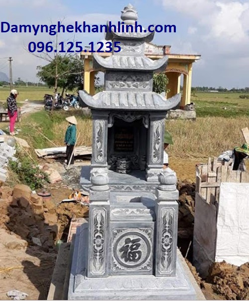 Mộ đá đẹp ba mái  giá rẻ bán tại ninh bình 