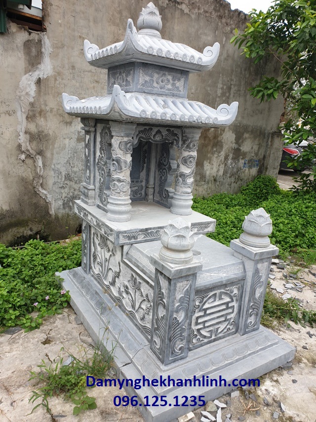 Mộ đá đẹp hai mái 