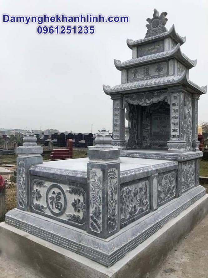 Mộ ba mái bằng đá đẹp 