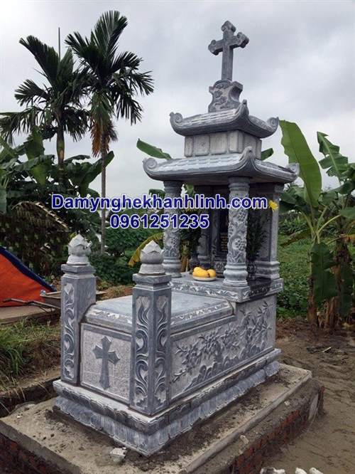 Mộ đá công giáo đep - Đá mỹ nghệ Khánh Linh 