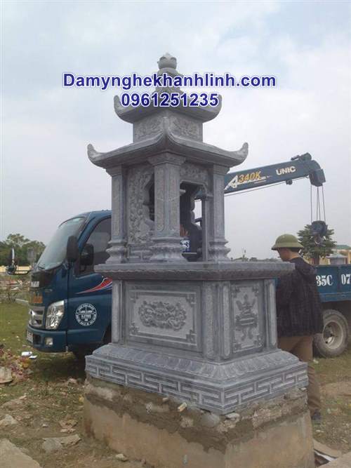Mộ đá đẹp hai mái 