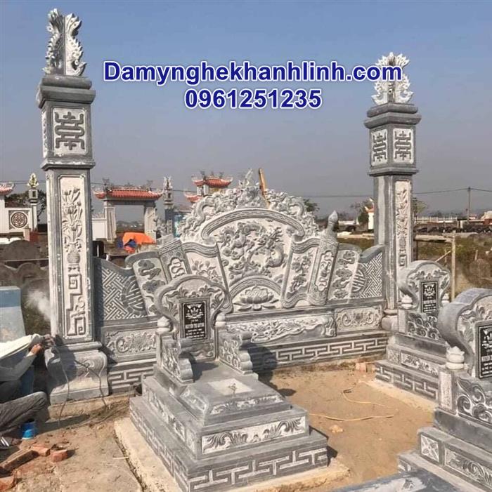 Mộ đá đẹp mẫu mộ tam cấp 