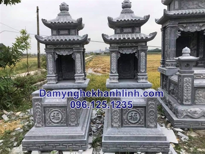 Mộ hai mái bằng đá gia công và chế tác tại Đá mỹ nghệ Khánh Linh 