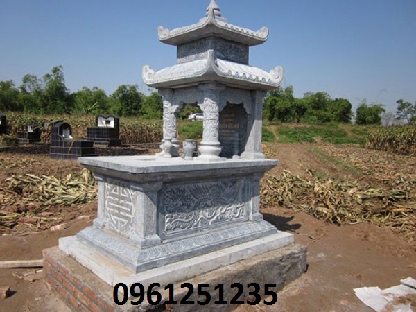 Mộ đá hai mái đẹp 