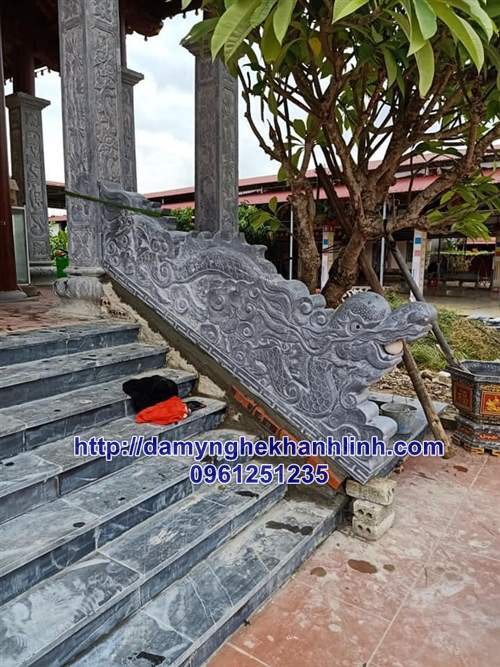 Rồng đá bậc thềm - mẫu rồng đá bậc thềm nhà thờ họ đẹp
