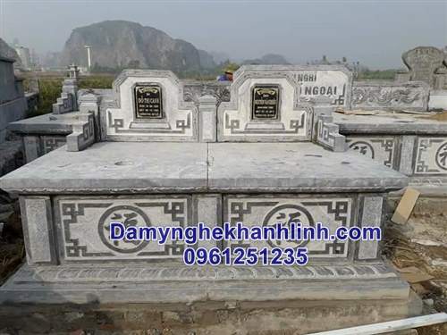 Xây mộ đá đôi kích thước đẹp
